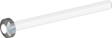 STM390400500S, Schraube mit metrischem Gewinde, STM39 4.0x50.0 - T20, Stahl, vergütet, verzinkt 5-7 µm, getempert, blau / transparent passiviert