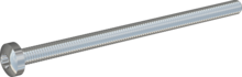 STM390400700S, Schraube mit metrischem Gewinde, STM39 4.0x70.0 - T20, Stahl, vergütet, verzinkt 5-7 µm, getempert, blau / transparent passiviert