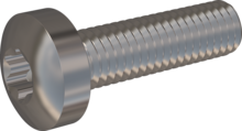 STM390500180E, Metric Machine Screw, STM39 5.0x18.0 - T25, stainless-steel A2, 1.4567, bright, pickled and passivated