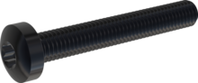 STM390500350J, Tornillo de rosca métrica, STM39 5.0x35.0 - T25, Acero Inoxidable A2, 1.4567, negro