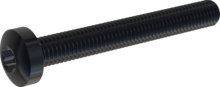 STM390500400J, Tornillo de rosca métrica, STM39 5.0x40.0 - T25, Acero Inoxidable A2, 1.4567, negro