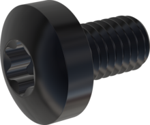 STM390600100J, Tornillo de rosca métrica, STM39 6.0x10.0 - T30, Acero Inoxidable A2, 1.4567, negro