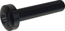 STM390600300J, Tornillo de rosca métrica, STM39 6.0x30.0 - T30, Acero Inoxidable A2, 1.4567, negro