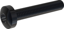 STM390600350J, Tornillo de rosca métrica, STM39 6.0x35.0 - T30, Acero Inoxidable A2, 1.4567, negro