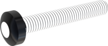 STM390600400J, Tornillo de rosca métrica, STM39 6.0x40.0 - T30, Acero Inoxidable A2, 1.4567, negro