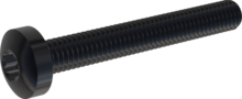 STM390600450J, Tornillo de rosca métrica, STM39 6.0x45.0 - T30, Acero Inoxidable A2, 1.4567, negro