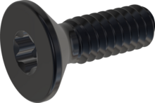 Schraube mit metrischem Gewinde, STM41 1.6x5.0 - T5, Stahl, vergütet, ZnNi min. 5µm, schwarz passiviert, getempert, versiegelt