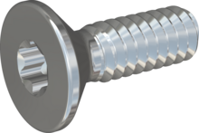 STM410160050S, Metric Machine Screw, STM41 1.6x5.0 - T5, steel, hardened, zinc-plated 5-7 µm, baked, blue / transparent passivated