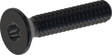 STM410160080J, Metric Machine Screw, STM41 1.6x8.0 - T5, stainless-steel A2, 1.4567, black