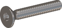 STM410160100E, Metrik dişli vida, STM41 1.6x10.0 - T5, Paslanmaz Çelik A2, 1.4567, Parlak, cilalanmış ve pasifleştirilmiştir