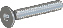 STM410160100S, Metric Machine Screw, STM41 1.6x10.0 - T5, steel, hardened, zinc-plated 5-7 µm, baked, blue / transparent passivated