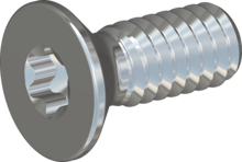 STM410200050S, Metric Machine Screw, STM41 2.0x5.0 - T6, steel, hardened, zinc-plated 5-7 µm, baked, blue / transparent passivated