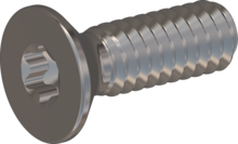 STM410200060E, Metric Machine Screw, STM41 2.0x6.0 - T6, stainless-steel A2, 1.4567, bright, pickled and passivated