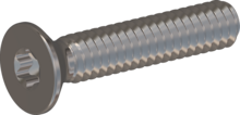 STM410200100E, Skruv med metrisk gänga, STM41 2.0x10.0 - T6, rostfritt stål A2, 1.4567, blank och passiviserad
