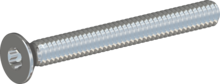 STM410200180S, Skruv med metrisk gänga, STM41 2.0x18.0 - T6, stål, härdat, förzinkad 5-7 µm, härdad, blå/transparent passiviserad