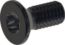 STM410250060J, Vis à filetage métrique, STM41 2.5x6.0 - T8, acier inoxydable A2, 1.4567, noir