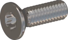 STM410250080E, Metric Machine Screw, STM41 2.5x8.0 - T8, stainless-steel A2, 1.4567, bright, pickled and passivated