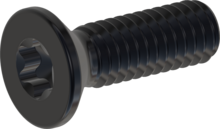STM410250080J, Metric Machine Screw, STM41 2.5x8.0 - T8, stainless-steel A2, 1.4567, black