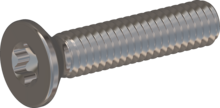 STM410250120E, Metric Machine Screw, STM41 2.5x12.0 - T8, stainless-steel A2, 1.4567, bright, pickled and passivated