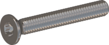 STM410250180E, Metric Machine Screw, STM41 2.5x18.0 - T8, stainless-steel A2, 1.4567, bright, pickled and passivated