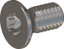 STM410300060E, Metric Machine Screw, STM41 3.0x6.0 - T10, stainless-steel A2, 1.4567, bright, pickled and passivated