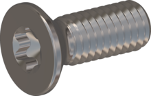 STM410300080E, Metric Machine Screw, STM41 3.0x8.0 - T10, stainless-steel A2, 1.4567, bright, pickled and passivated