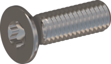 STM410300100E, Metric Machine Screw, STM41 3.0x10.0 - T10, stainless-steel A2, 1.4567, bright, pickled and passivated