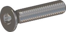 STM410300140E, Metric Machine Screw, STM41 3.0x14.0 - T10, stainless-steel A2, 1.4567, bright, pickled and passivated