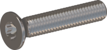 STM410300160E, Metric Machine Screw, STM41 3.0x16.0 - T10, stainless-steel A2, 1.4567, bright, pickled and passivated