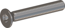 STM410300200E, Metric Machine Screw, STM41 3.0x20.0 - T10, stainless-steel A2, 1.4567, bright, pickled and passivated