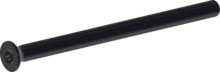 STM410300450B, Винт с метрична резба, STM41 3.0x45.0 - T10, стомана, закалена, цинково и никелово покритие, Черен, пасивиран,  темпериран, херметизация