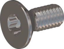 STM410350080E, Metric Machine Screw, STM41 3.5x8.0 - T15, stainless-steel A2, 1.4567, bright, pickled and passivated