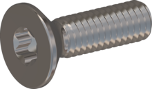 STM410350120E, Metric Machine Screw, STM41 3.5x12.0 - T15, stainless-steel A2, 1.4567, bright, pickled and passivated