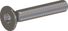 STM410350200E, Metric Machine Screw, STM41 3.5x20.0 - T15, stainless-steel A2, 1.4567, bright, pickled and passivated