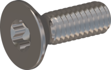 STM410400120E, Metric Machine Screw, STM41 4.0x12.0 - T20, stainless-steel A2, 1.4567, bright, pickled and passivated
