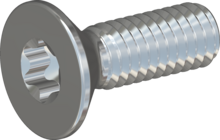 STM410400120S, Metric Machine Screw, STM41 4.0x12.0 - T20, steel, hardened, zinc-plated 5-7 µm, baked, blue / transparent passivated