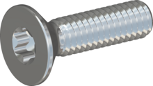 STM410400150S, Metric Machine Screw, STM41 4.0x15.0 - T20, steel, hardened, zinc-plated 5-7 µm, baked, blue / transparent passivated