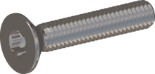 STM410400220E, Metric Machine Screw, STM41 4.0x22.0 - T20, stainless-steel A2, 1.4567, bright, pickled and passivated
