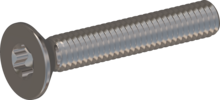 STM410400250E, Metric Machine Screw, STM41 4.0x25.0 - T20, stainless-steel A2, 1.4567, bright, pickled and passivated