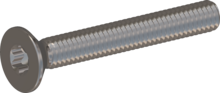STM410400300E, Skruv med metrisk gänga, STM41 4.0x30.0 - T20, rostfritt stål A2, 1.4567, blank och passiviserad