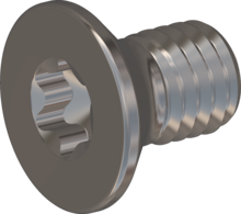 STM410500080E, Metric Machine Screw, STM41 5.0x8.0 - T25, stainless-steel A2, 1.4567, bright, pickled and passivated