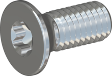 STM410500120S, Metric Machine Screw, STM41 5.0x12.0 - T25, steel, hardened, zinc-plated 5-7 µm, baked, blue / transparent passivated