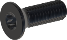 STM410500150J, Vis à filetage métrique, STM41 5.0x15.0 - T25, acier inoxydable A2, 1.4567, noir
