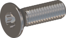 STM410500160E, Metric Machine Screw, STM41 5.0x16.0 - T25, stainless-steel A2, 1.4567, bright, pickled and passivated