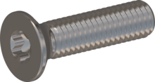 STM410500200E, Metric Machine Screw, STM41 5.0x20.0 - T25, stainless-steel A2, 1.4567, bright, pickled and passivated