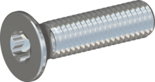 STM410500200S, Metric Machine Screw, STM41 5.0x20.0 - T25, steel, hardened, zinc-plated 5-7 µm, baked, blue / transparent passivated