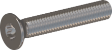 STM410500300E, Metric Machine Screw, STM41 5.0x30.0 - T25, stainless-steel A2, 1.4567, bright, pickled and passivated