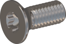 STM410600150E, Metric Machine Screw, STM41 6.0x15.0 - T30, stainless-steel A2, 1.4567, bright, pickled and passivated