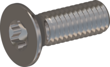 STM410600180E, Metric Machine Screw, STM41 6.0x18.0 - T30, stainless-steel A2, 1.4567, bright, pickled and passivated