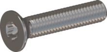 STM410600300E, Metric Machine Screw, STM41 6.0x30.0 - T30, stainless-steel A2, 1.4567, bright, pickled and passivated